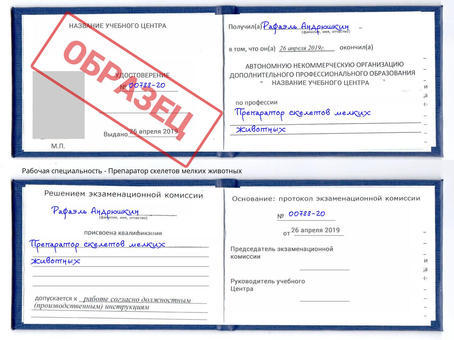 Препаратор скелетов мелких животных Котовск