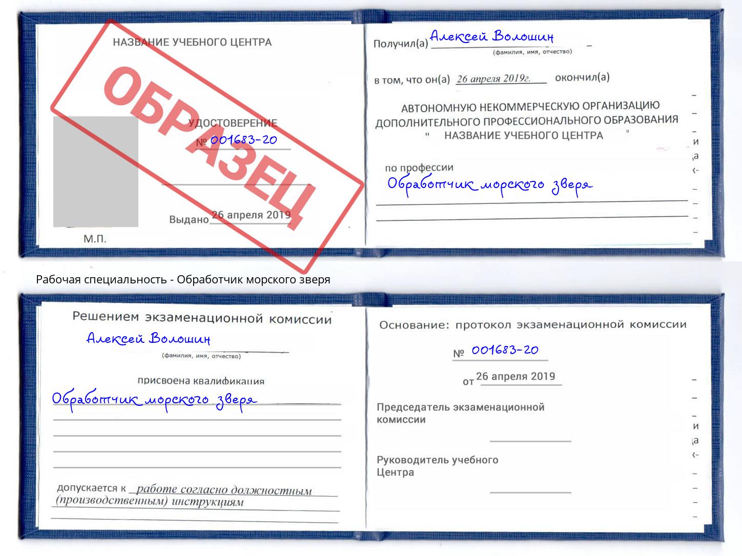 Обработчик морского зверя Котовск